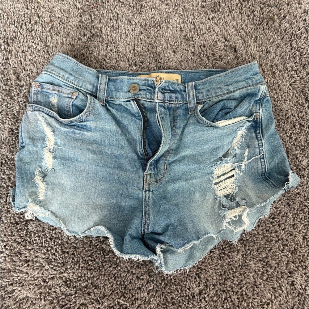 Hollister high rise denim shorts